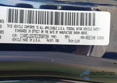 2014 Dodge Durango Limited from USA, damaged, VIN 1C4RDJDG7EC558720